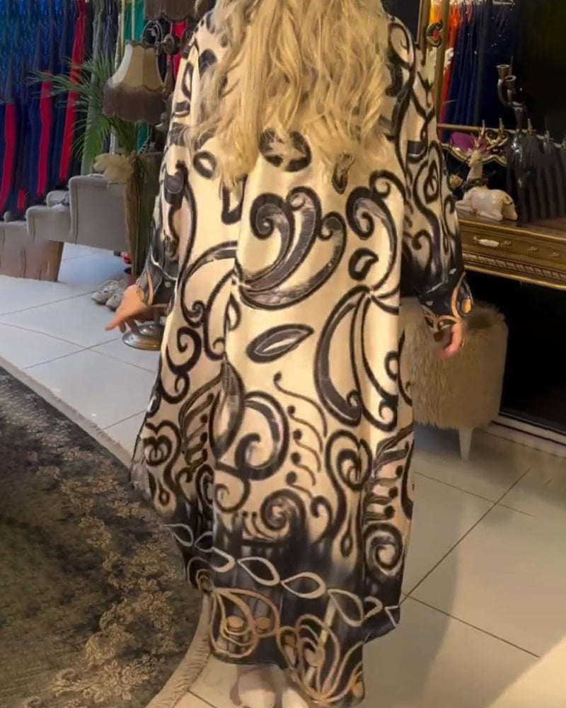 Loose and elegant printed dress