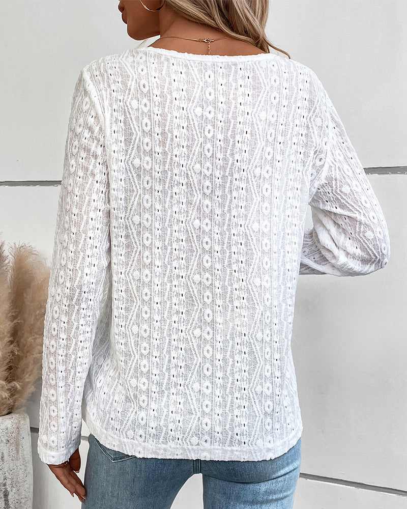 Solid color cutout top