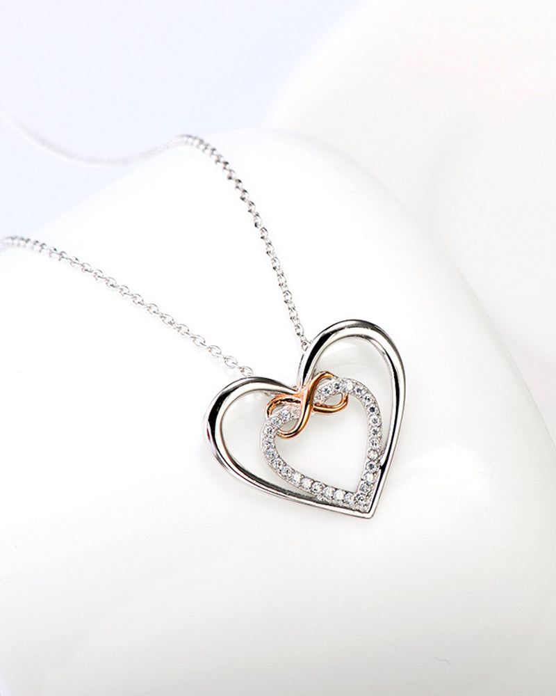 Fashion two-color love necklace