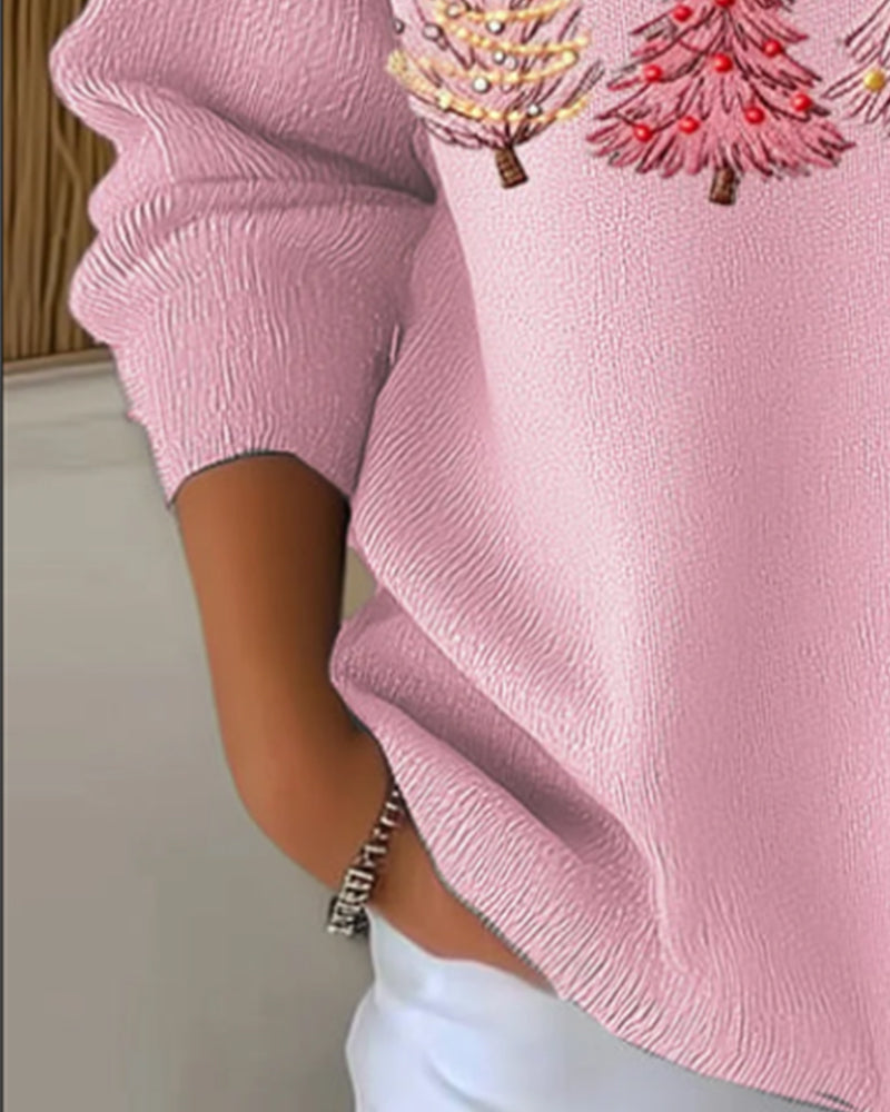 V-Neck Pullover Long-Sleeved Jumper