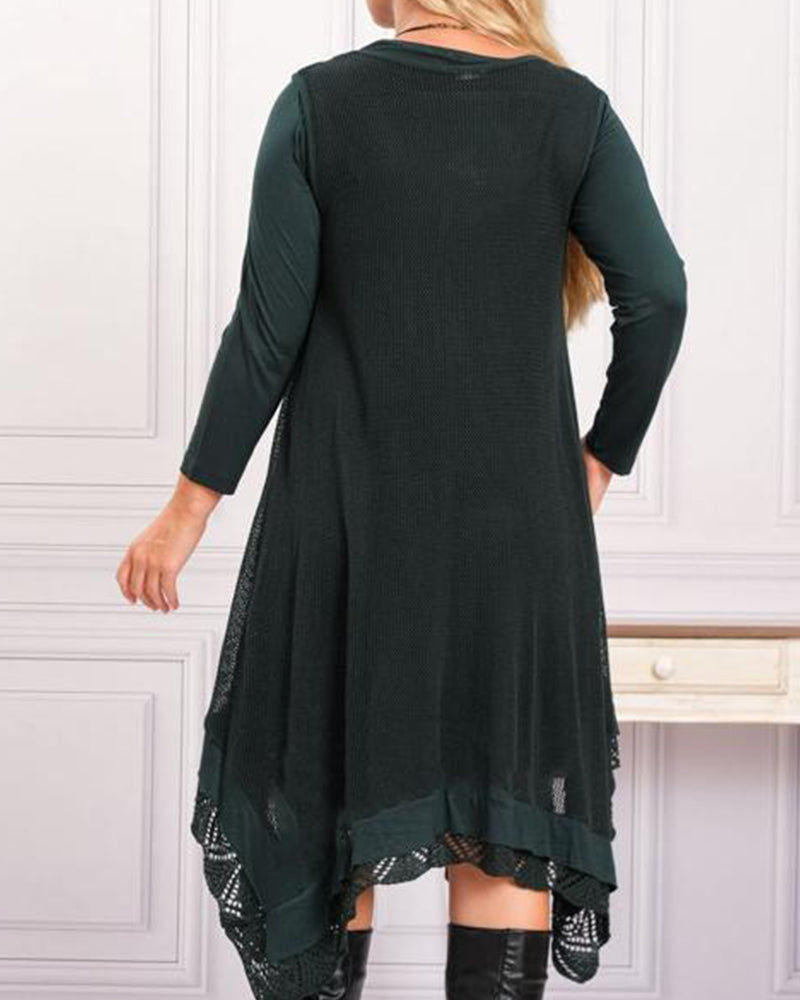 Irregular Round Neck Dress