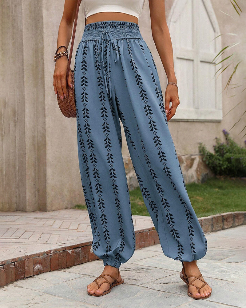 Geometric Print Casual Bloomers