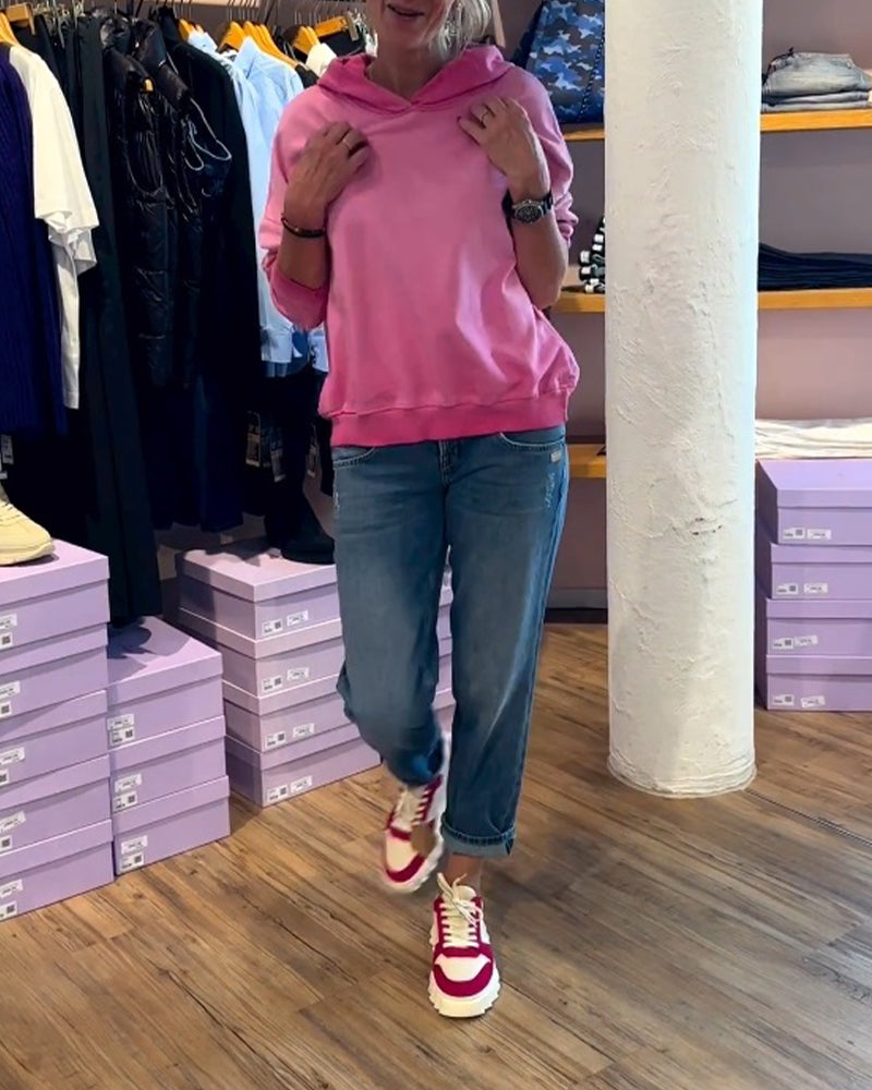 Gradient color casual hoodie