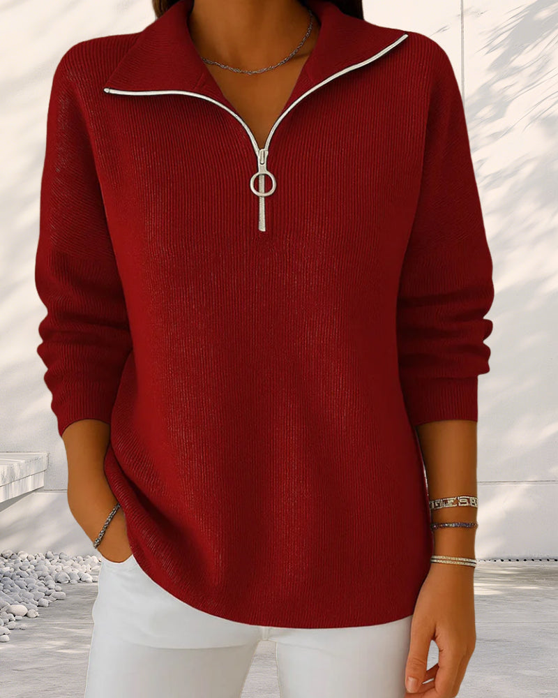 Half-zip Fashion Pullover Jumper