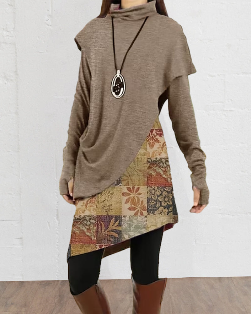 Retro Dress with Patchwork