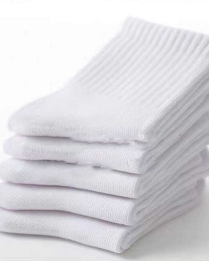 Simple solid color comfortable socks