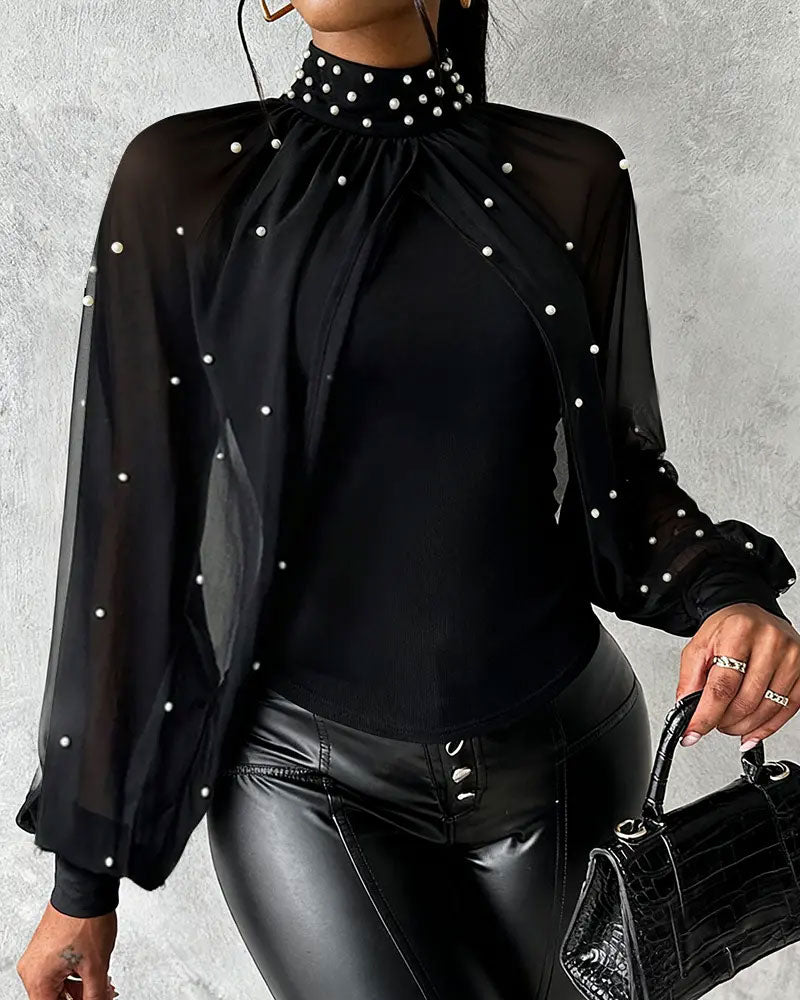 Elegant Lantern Sleeve Top