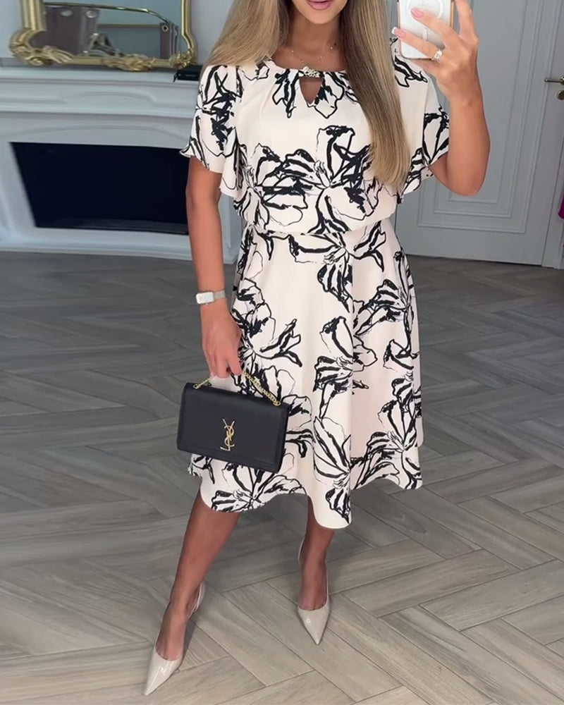 Casual Temperament Printed Dress