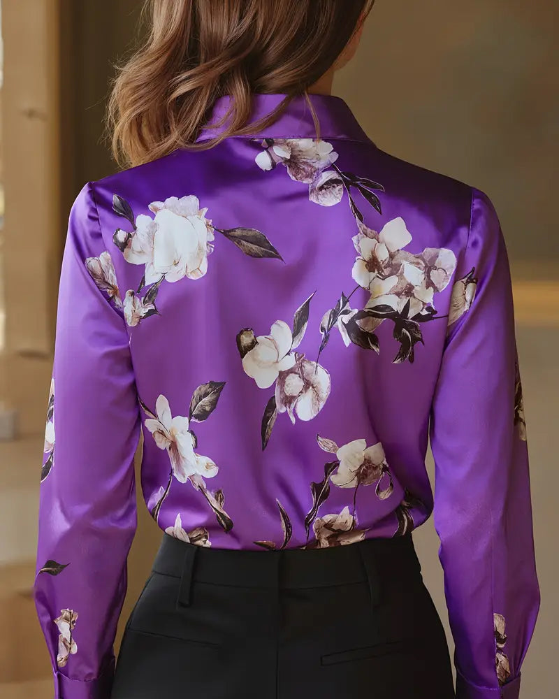 Retro Style Floral Print Shirt