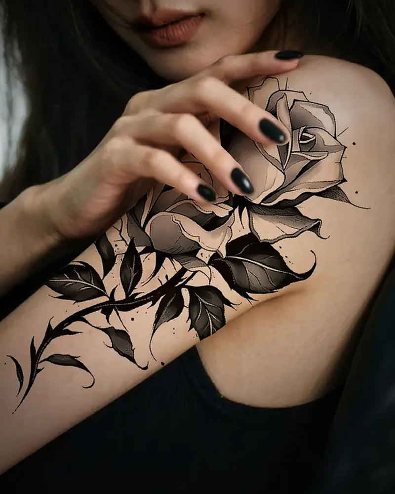 Simulation Flower Arm Tattoo Stickers
