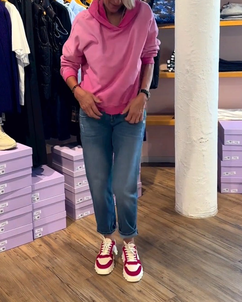 Gradient color casual hoodie