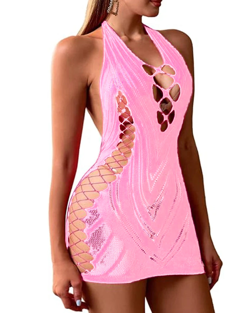 Sexy Halterneck Jacquard Lingerie