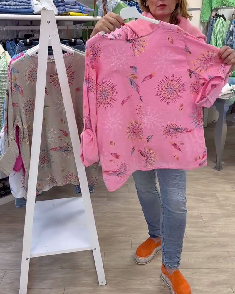 Long-Sleeved Printed T-Shirt