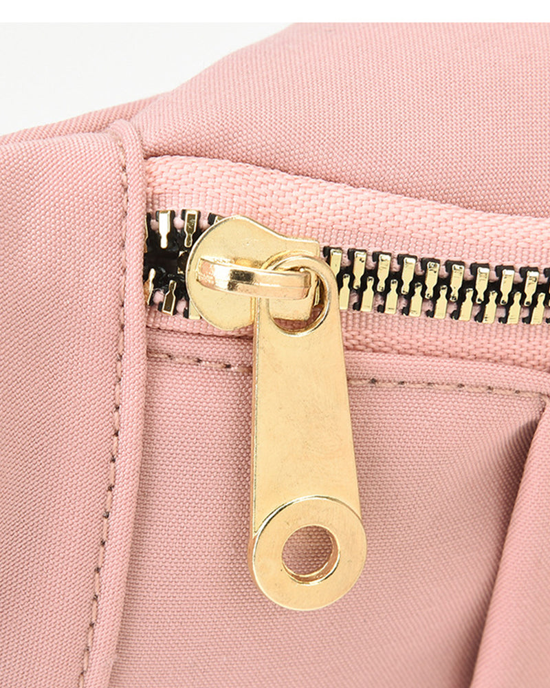 Simple solid color front shoulder bag