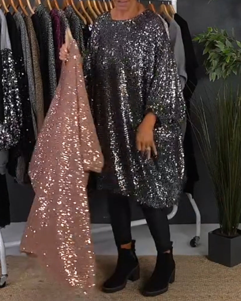 Vacation Loose Sequin Dress