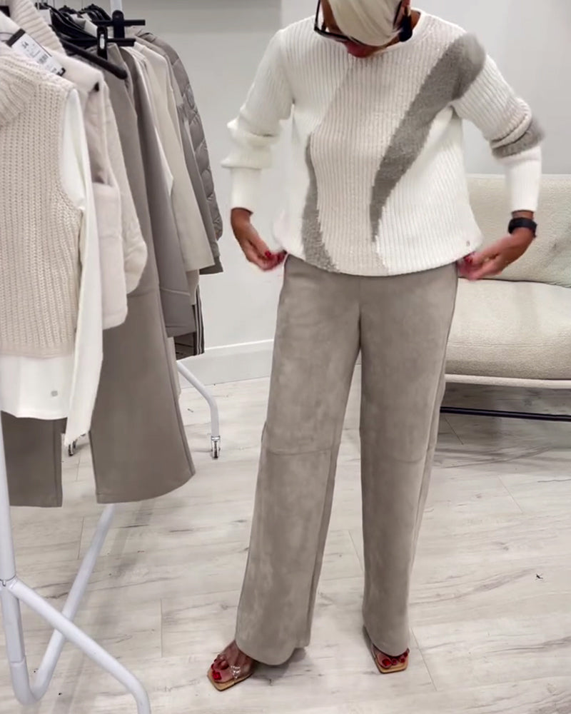 Crew Neck Comfortable Casual Sweater