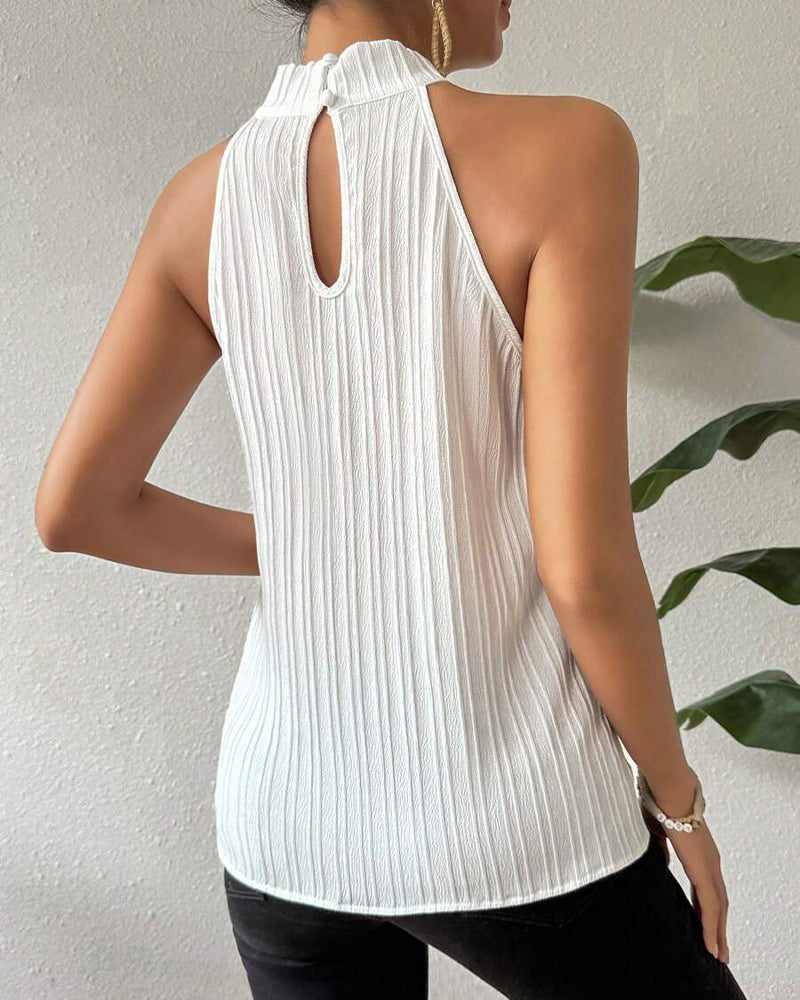 Sleeveless Halter Tank Top