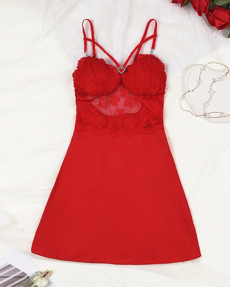 Lace Suspender Sexy Nightdress