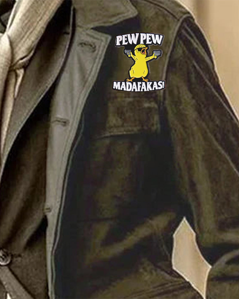 Letter & Cartoon Duck Design Brooch