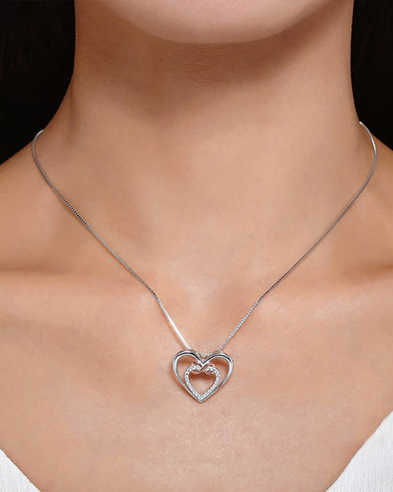 Fashion two-color love necklace