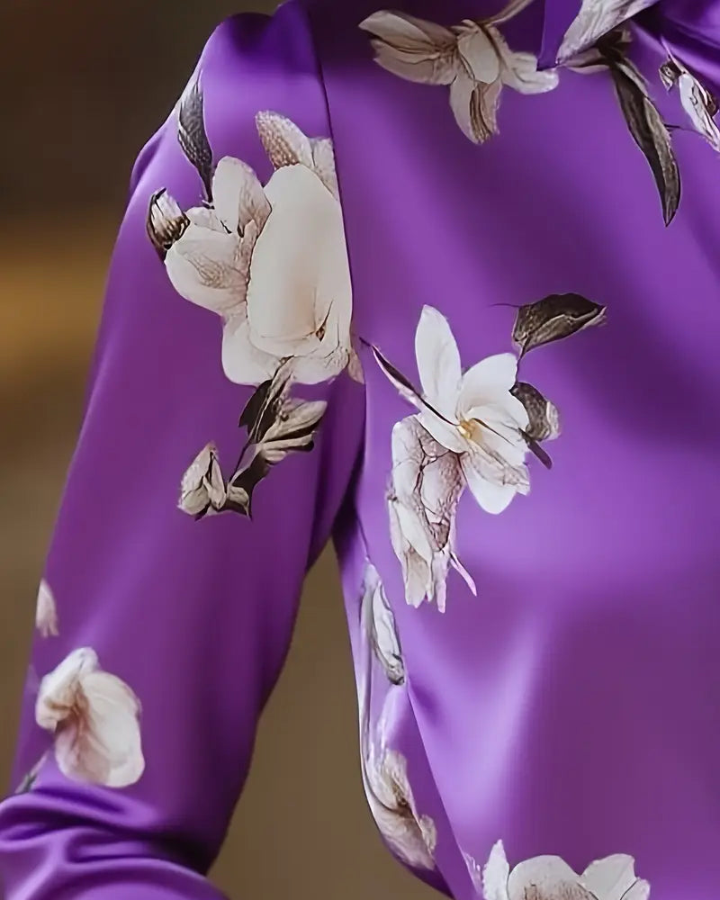 Retro Style Floral Print Shirt