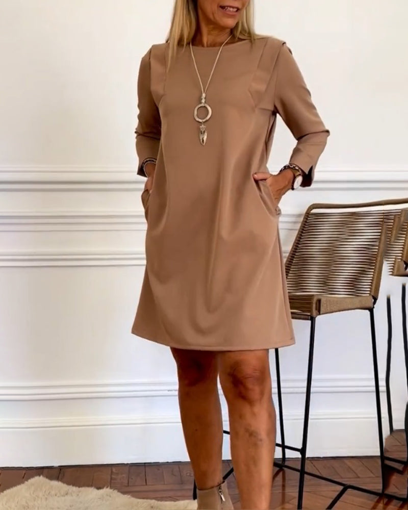 Elegant Shift dress with Long Sleeve