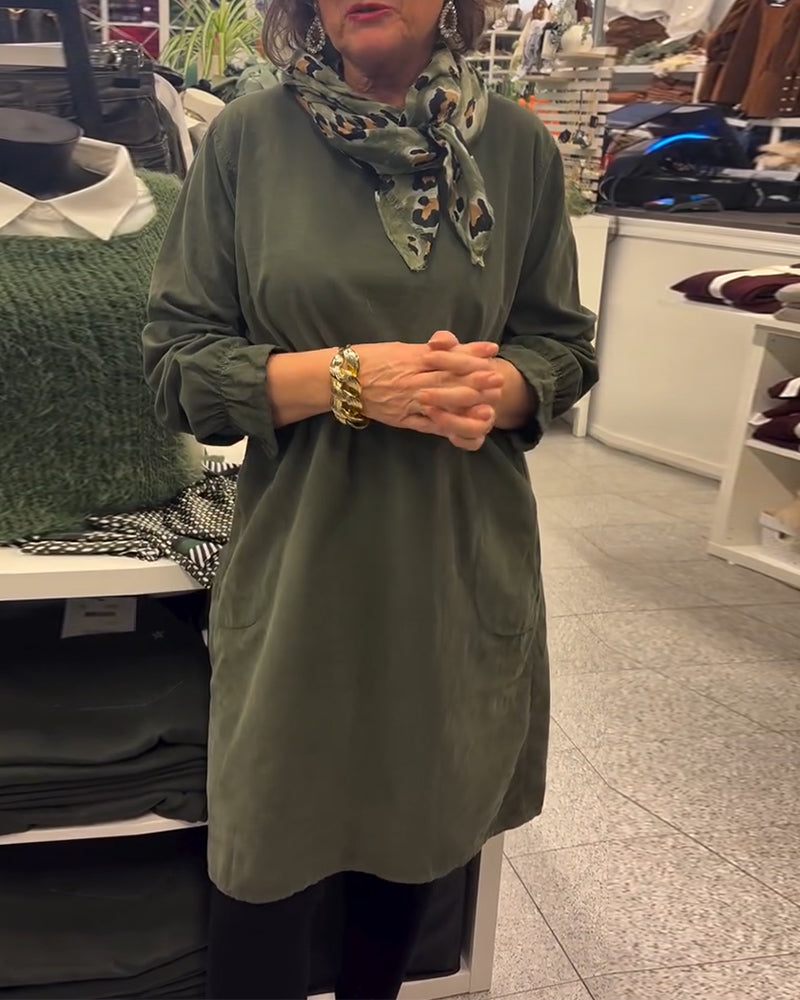 Long Sleeve Loose Plus Size Dress