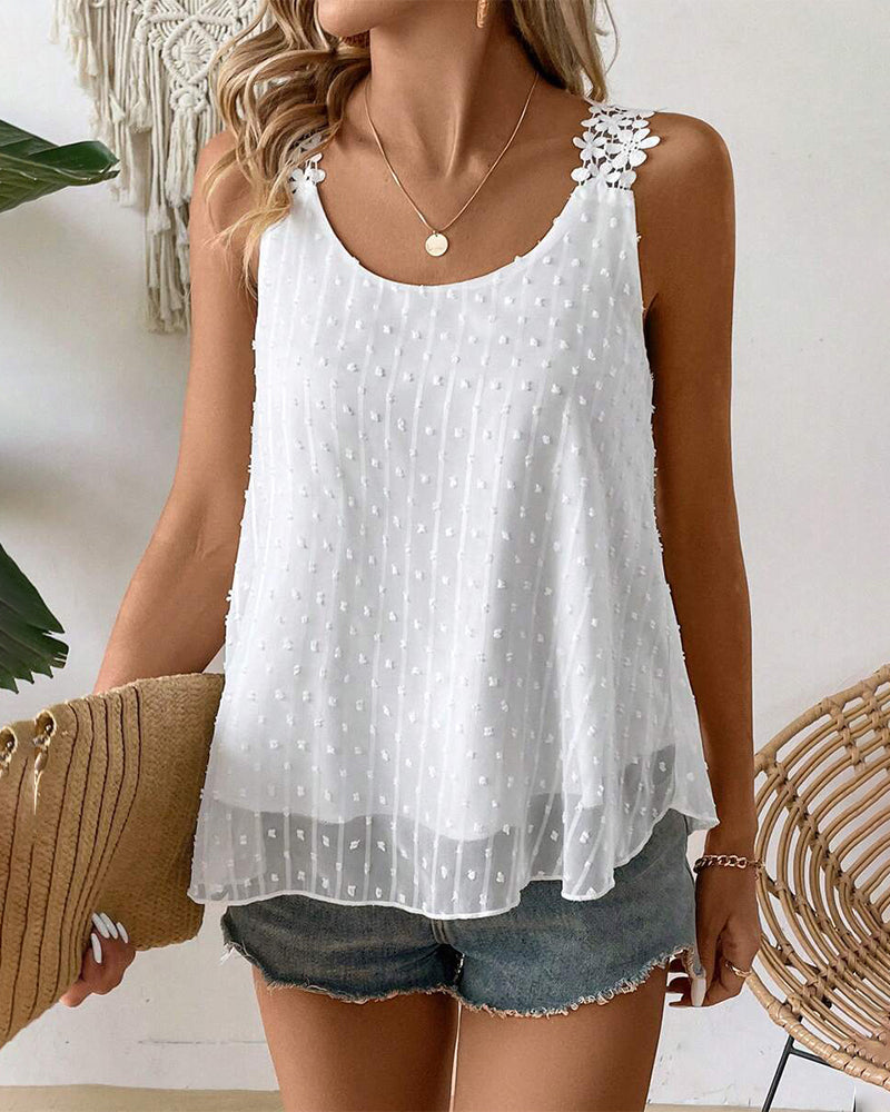 Solid Color Shoulder Strap Vest