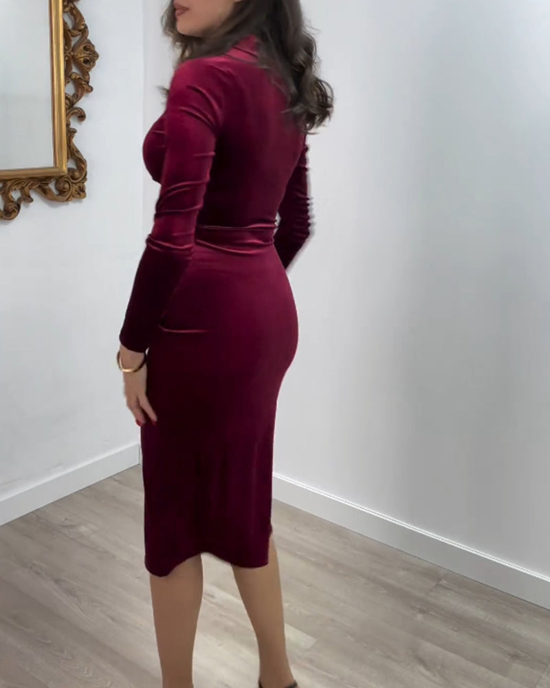 Abstract pattern print casual dress