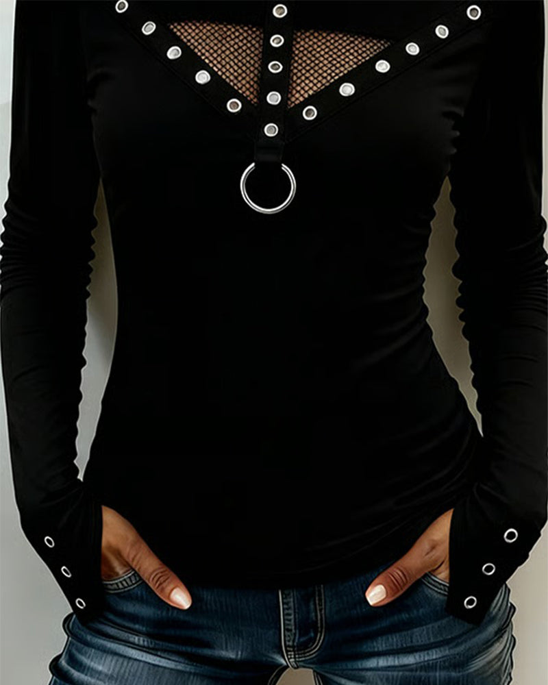 Mesh Hot Girl See-Through Fitted Top