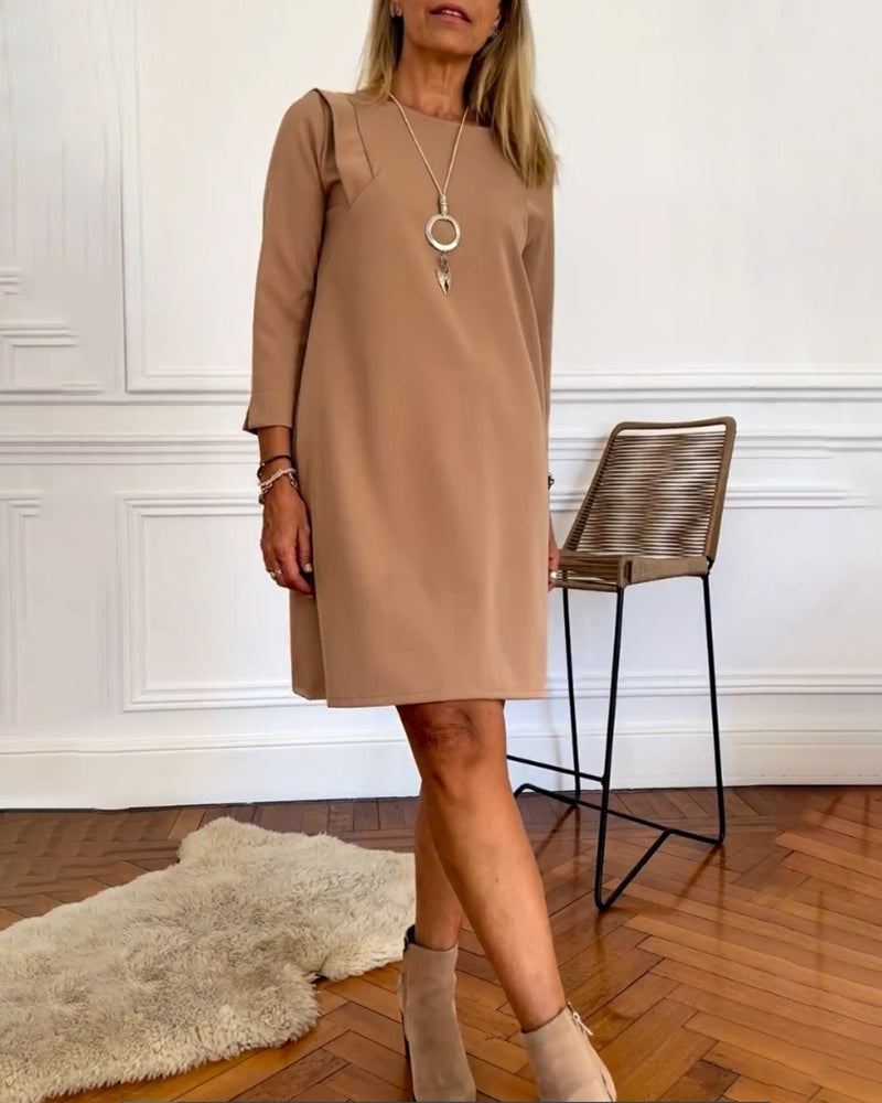 Elegant Shift dress with Long Sleeve