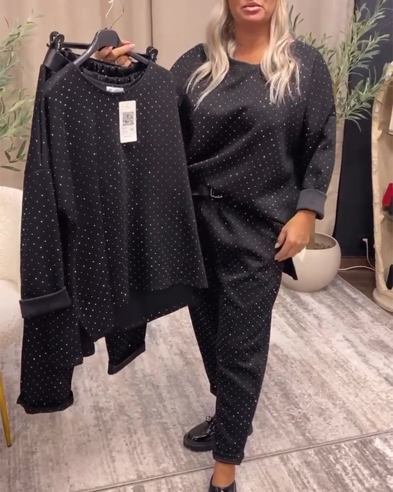 Round Neck Temperament Leisure Suit