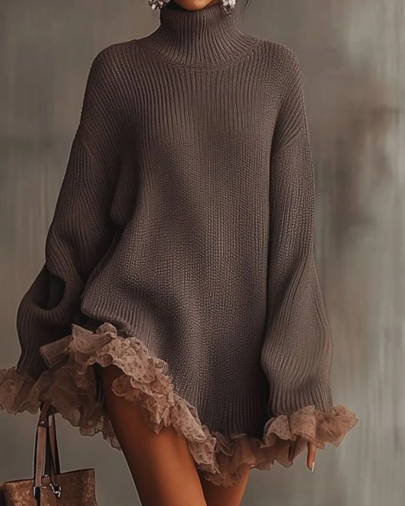 Elegant Sweater & Camisole Dress Set