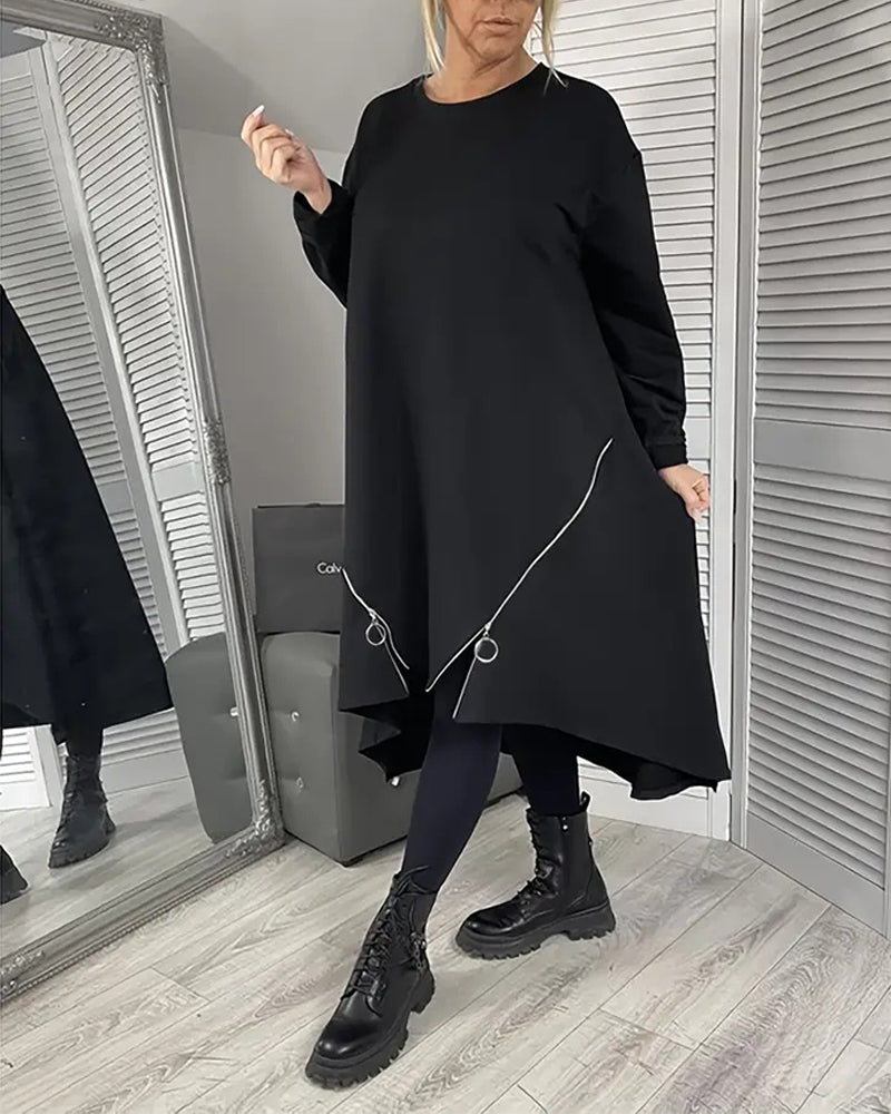 Loose Oversized Zipper Dress