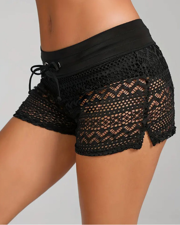 Sexy Lace Solid Color Swimwear Bottom