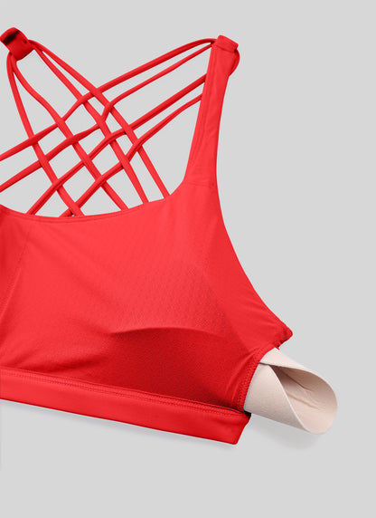 Nakedfeel Low Cut Strappy Bra (8 Straps)