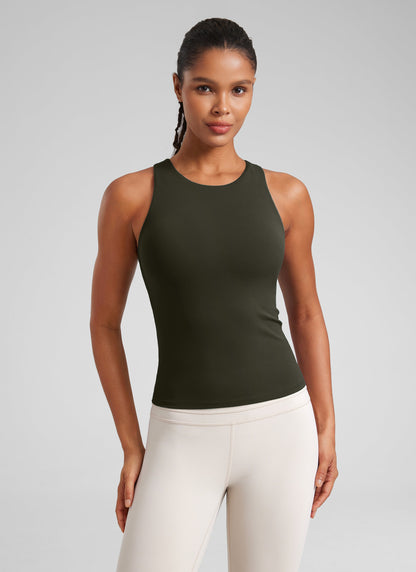 Butterluxe Built in Bra Scoop Neck Tank