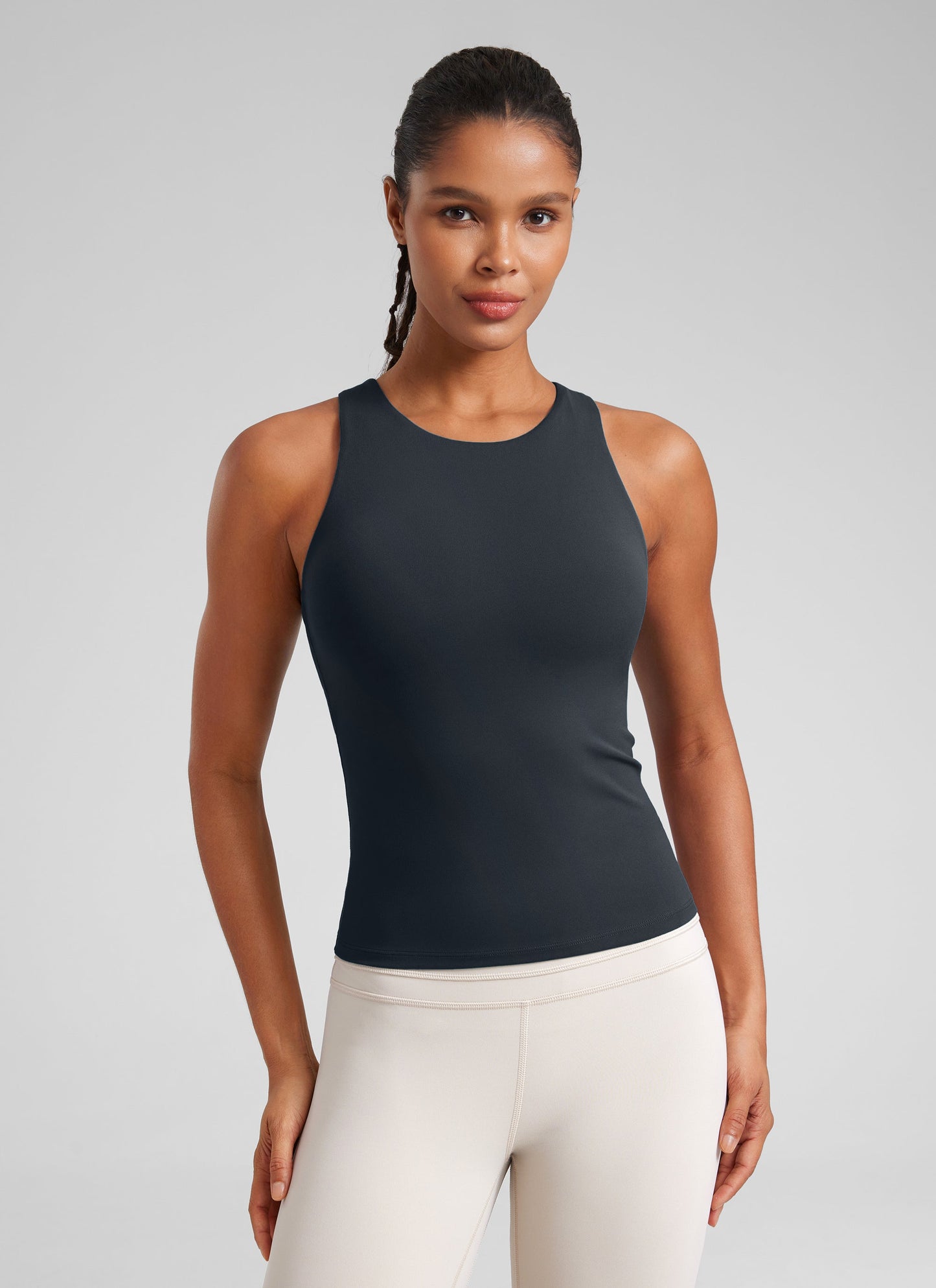 Butterluxe Built in Bra Scoop Neck Tank