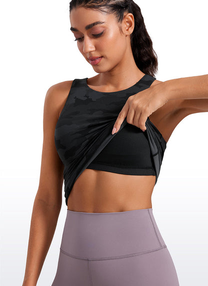 Butterluxe Built in Bra Scoop Neck Tank