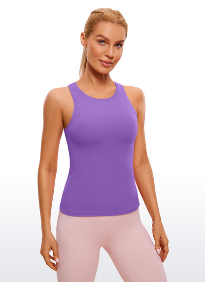 Butterluxe Built in Bra Scoop Neck Tank