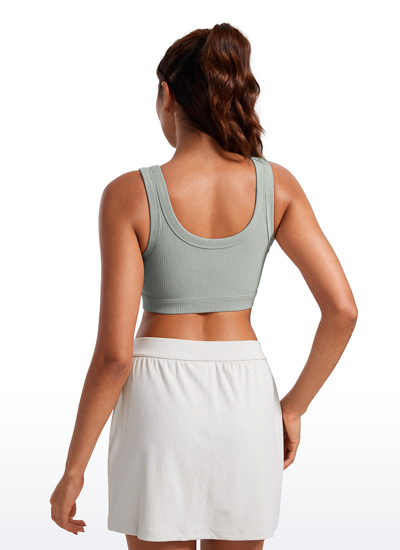 Ribbed U Back Sports Bra