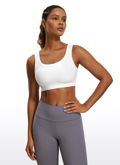 Ribbed U Back Sports Bra