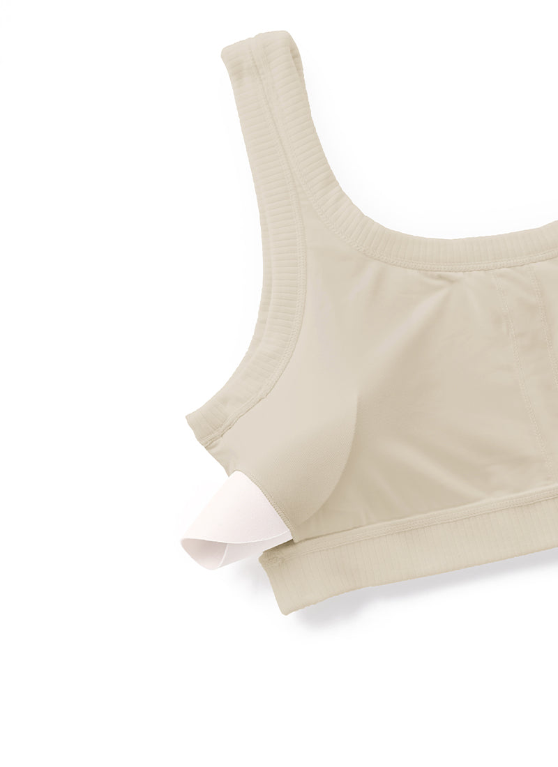 Ribbed U Back Sports Bra