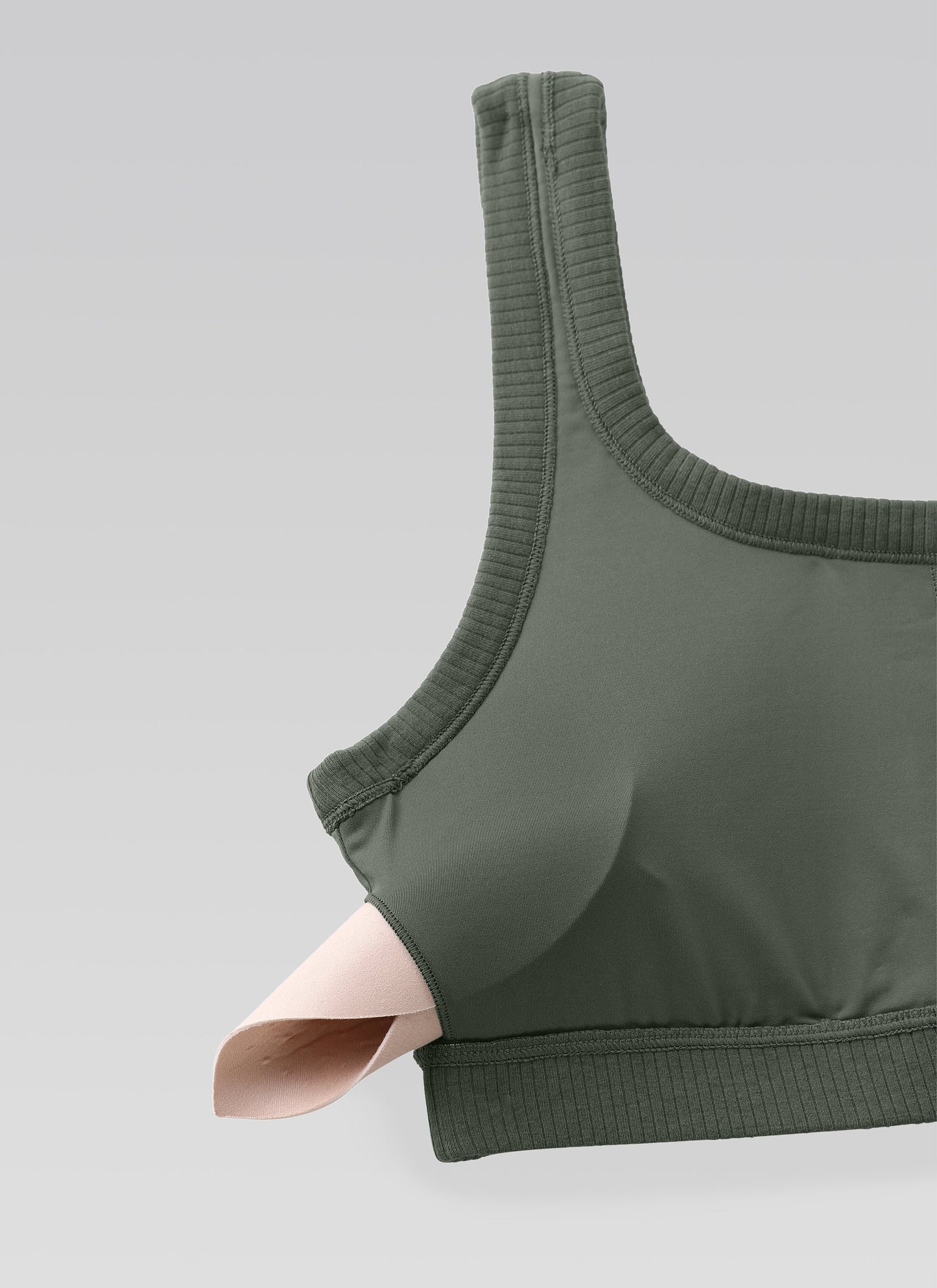 Ribbed U Back Sports Bra