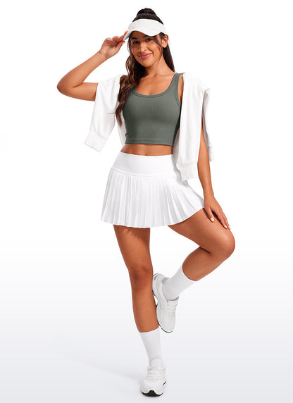 Ribbed U Neck Built in Bra Tank