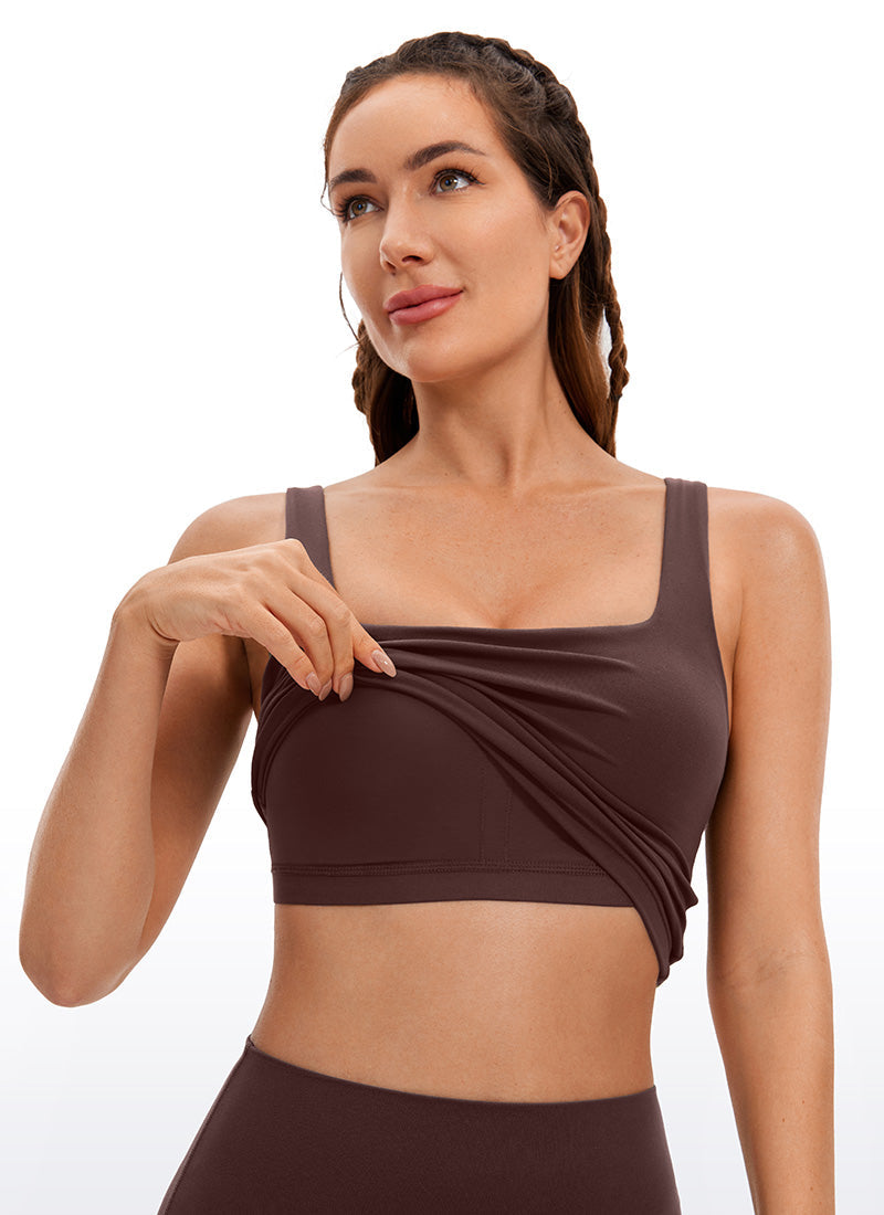 Butterluxe Square Neck Built in Bra Tank