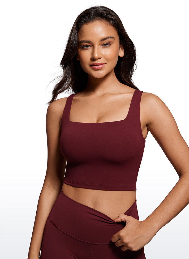 Butterluxe Square Neck Built in Bra Tank