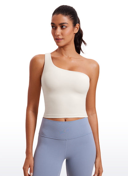 Butterluxe Built in Bra One Shoulder Tank