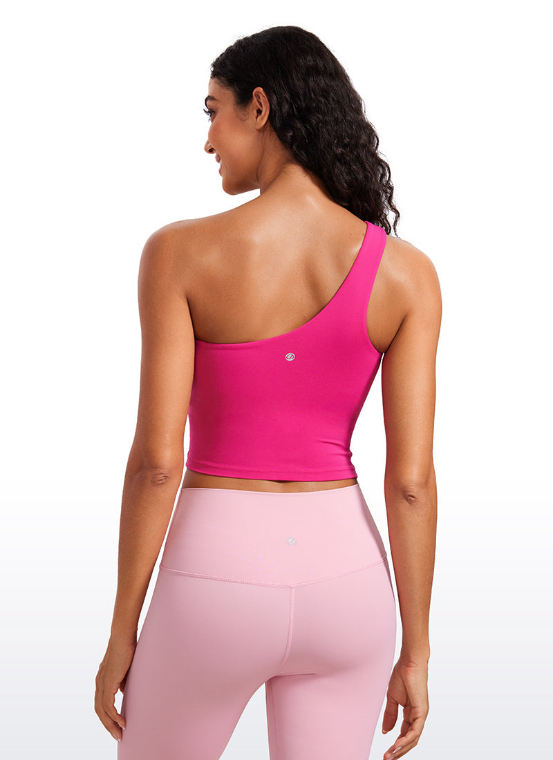 Butterluxe Built in Bra One Shoulder Tank