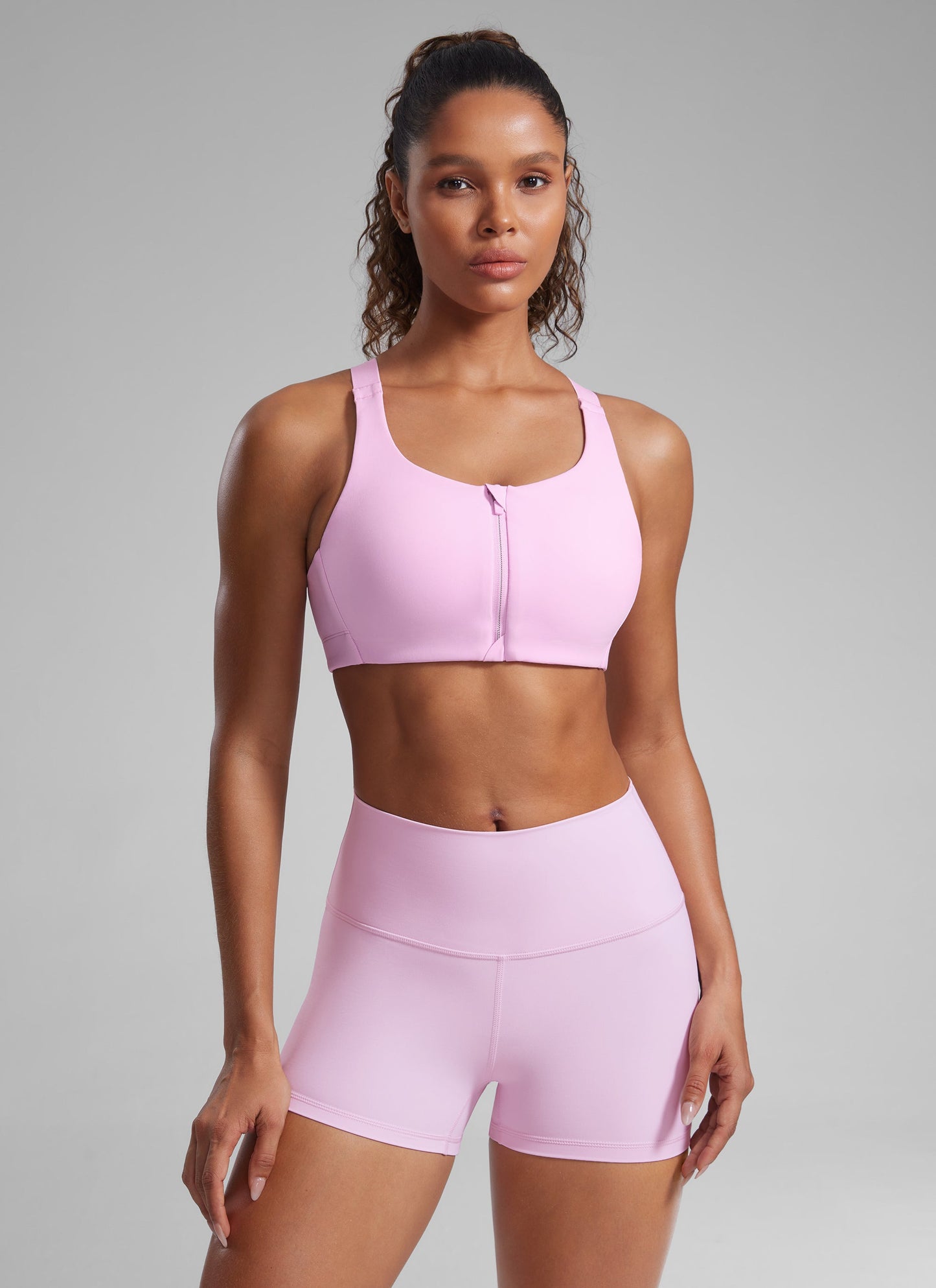 Zip Front High Impact Sports Bra